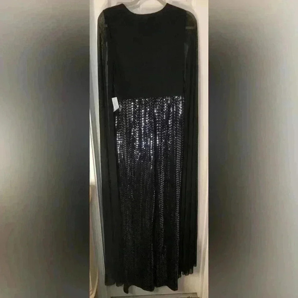 VENUS🖤🪩Black Jumpsuit with Sequin bottom 🪩🖤 size Large NWOT - Picture 10 of 13